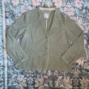 Vintage Old Navy Womens Corduroy Blazer XXL Y2K Green Forest Academia